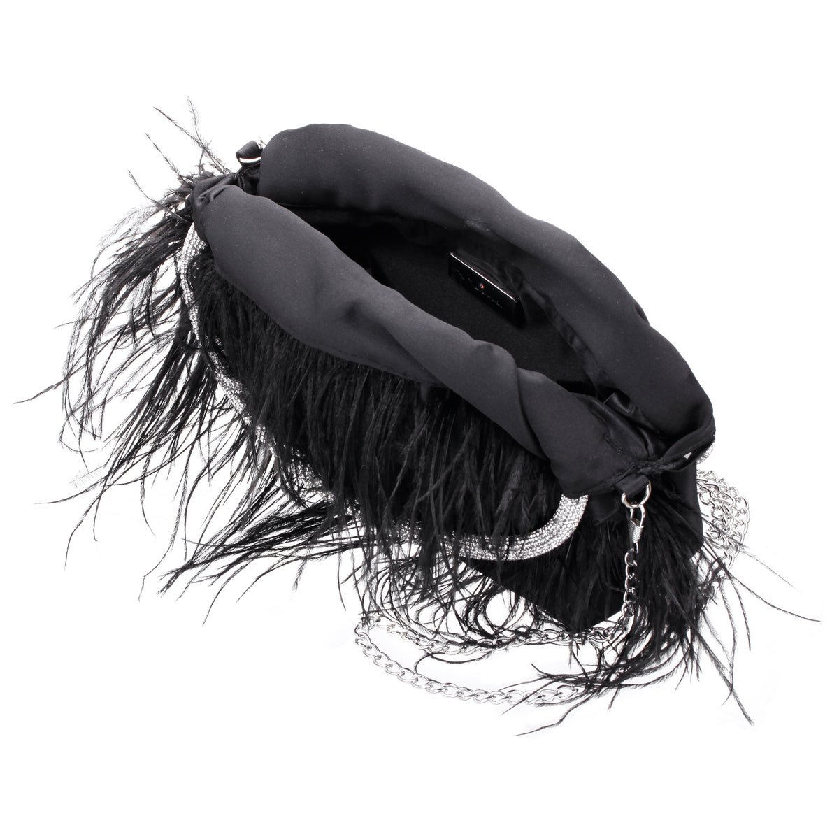 Small Black Feather Purse